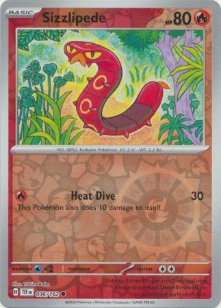 Sizzlipede - 036/162 - Common Reverse Holo