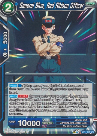 General Blue, Red Ribbon Officer - BT17-039 - Uncommon