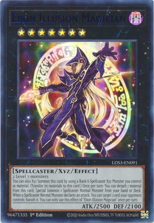 Ebon Illusion Magician (Blue) - LDS3-EN091 - Ultra Rare 1st Edition