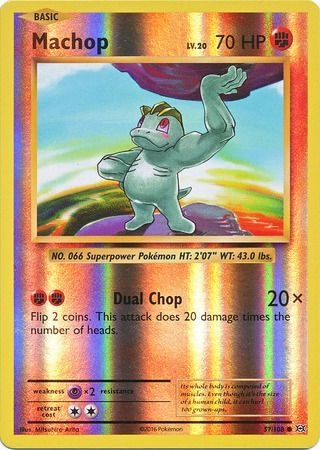 Machop - 57/108 - Common Reverse Holo