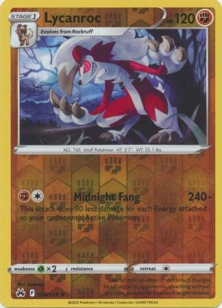 Lycanroc - 074/159 - Rare Reverse Holo