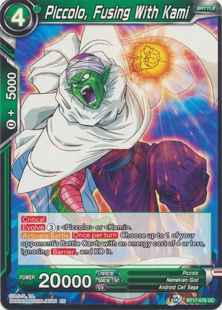 Piccolo, Fusing With Kami - BT17-076 - Uncommon