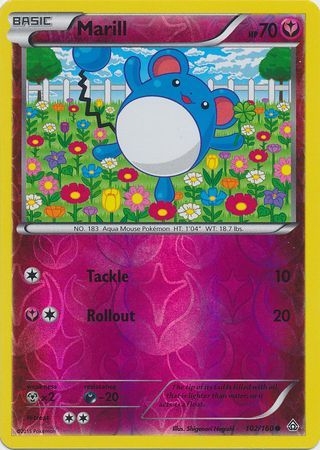 Marill - 102/160 - Common - Reverse Holo