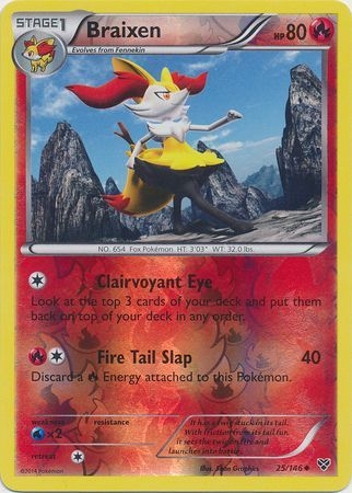 Braixen - 25/146 - Uncommon Reverse Holo