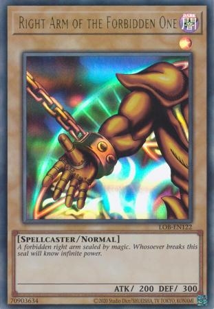 Right Arm of the Forbidden One - LOB-EN122 - Ultra Rare Unlimited (25th Reprint)