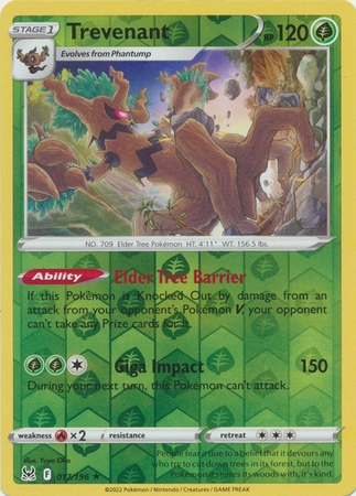 Trevenant - 017/196 - Holo Rare Reverse Holo