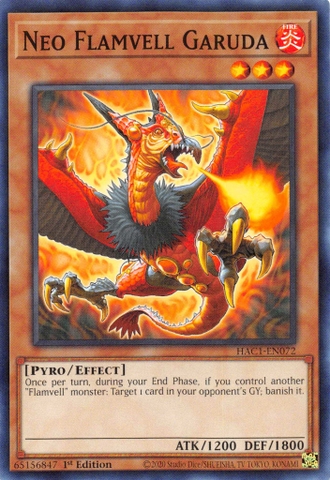 Neo Flamvell Garuda - HAC1-EN072 - Duel Terminal Common Parallel 1st Edition