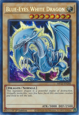 Blue-Eyes White Dragon - MP22-EN266 - Prismatic Secret Rare 1st Edition