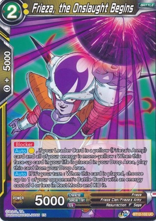 Frieza, the Onslaught Begins - BT12-102 - Uncommon