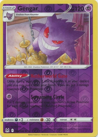 Gengar - 066/196 - Holo Rare Reverse Holo
