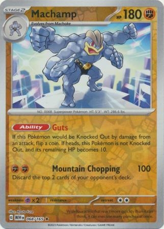Machamp - 068/165 - Holo Rare Reverse Holo