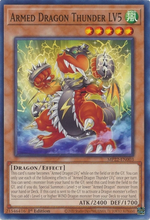 Armed Dragon Thunder LV5 - MP22-EN003 - Common 1st Edition