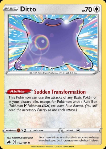 Ditto - 107/159 - Holo Rare Reverse Holo