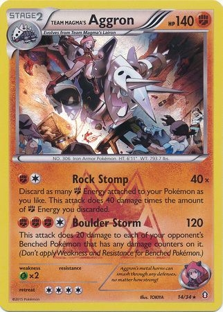 Team Magma's Aggron - 14/34 - Holo Rare