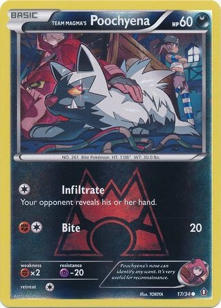 Team Magma's Poochyena - 17/34 - Common Reverse Holo