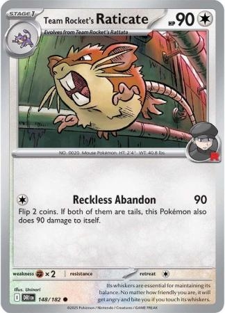 Team Rocket's Raticate - 148/182 - Common