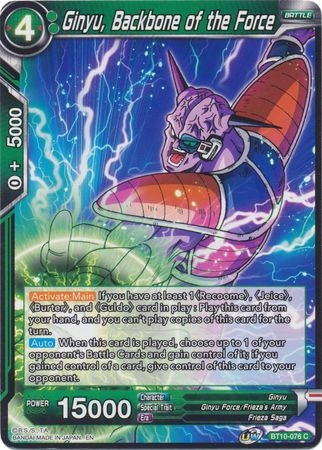 Ginyu, Backbone of the Force - BT10-076 - Common