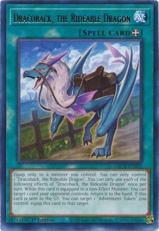 Dracoback, the Rideable Dragon - GRCR-EN032 - Rare 1st Edition