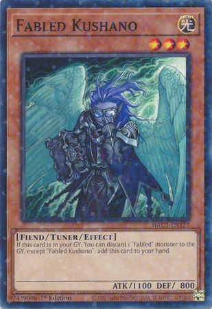 Fabled Kushano - HAC1-EN127 - Duel Terminal Common Parallel 1st Edition