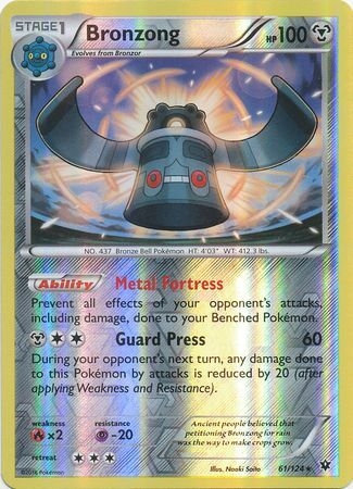 Bronzong - 61/124 - Rare Reverse Holo