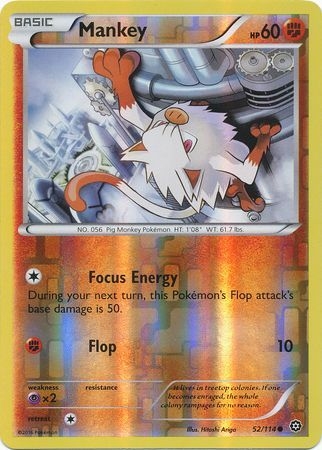 Mankey - 52/114 - Common Reverse Holo