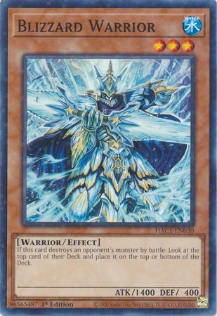 Blizzard Warrior - HAC1-EN030 - Duel Terminal Common Parallel 1st Edition