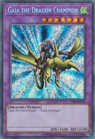 Gaia the Dragon Champion - LOB-EN125 - Secret Rare Unlimited (25th Reprint)