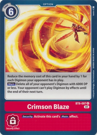 Crimson Blaze - BT8-097 U - Uncommon