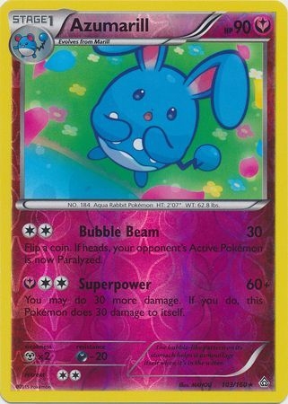 Azumarill - 103/160 - Rare - Reverse Holo