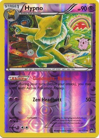 Hypno - 51/122 - Rare Reverse Holo