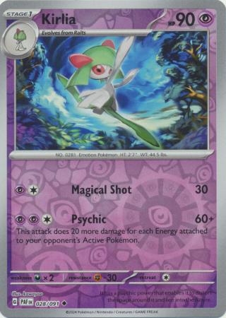Kirlia - 028/091 - Uncommon Reverse Holo