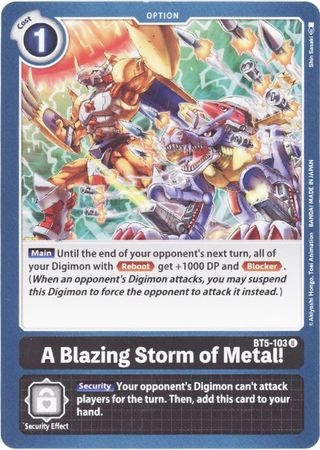 A Blazing Storm of Metal! - BT5-103 - Uncommon