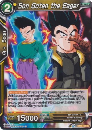 Son Goten the Eager - BT10-102 - Uncommon