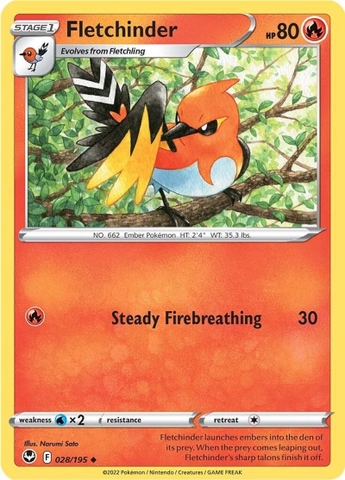 Fletchinder - 028/195 - Uncommon Reverse Holo