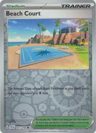 Beach Court - 167/198 - Uncommon Reverse Holo