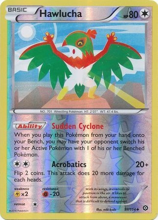 Hawlucha - 97/114 - Uncommon Reverse Holo