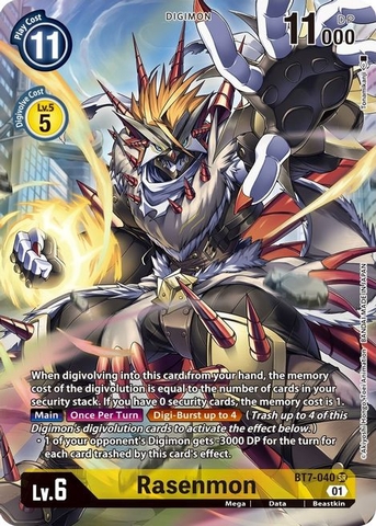 Rasenmon (Alternate Art) - BT7-040 SR - Super Rare