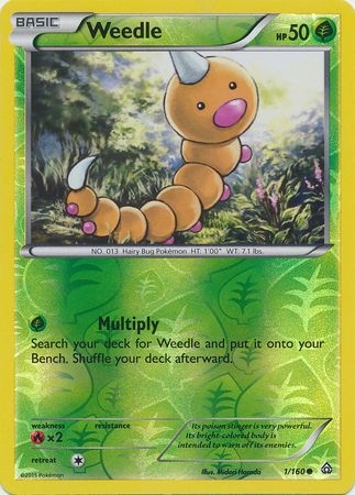 Weedle - 1/160 - Common - Reverse Holo