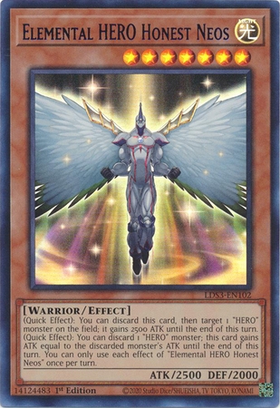 Elemental HERO Honest Neos (Blue) - LDS3-EN102 - Ultra Rare 1st Edition