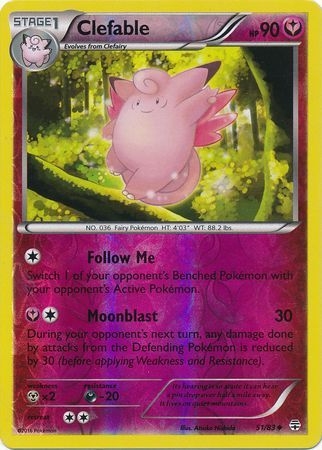 Clefable - 51/83 - Uncommon Reverse Holo