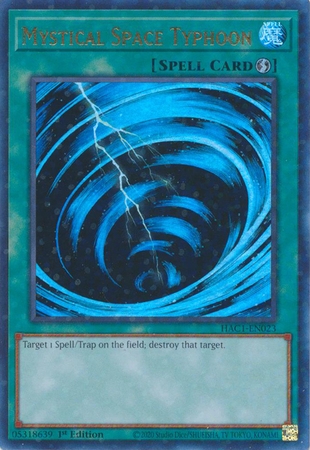 Mystical Space Typhoon - HAC1-EN023 - Duel Terminal Ultra Rare Parallel 1st Edition