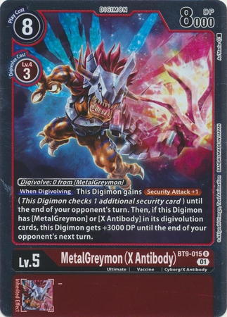 MetalGreymon (X Antibody) - BT9-015 R - Rare