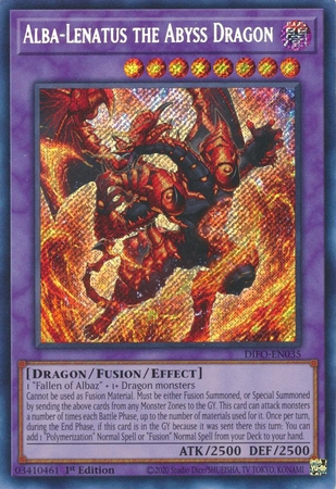 Alba-Lenatus the Abyss Dragon - DIFO-EN035 - Secret Rare 1st Edition