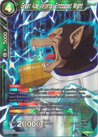 Great Ape Vegeta, Embodied Might - BT15-073 - Common Foil