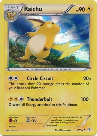 Raichu - 27/83 - Holo Rare