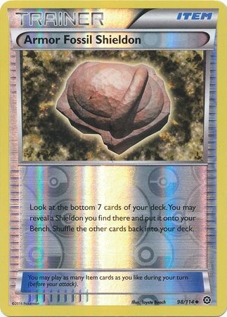 Armor Fossil Shieldon - 98/114 - Uncommon Reverse Holo