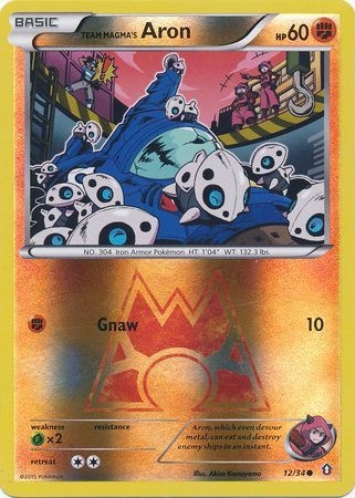 Team Magma's Aron - 12/34 - Common Reverse Holo