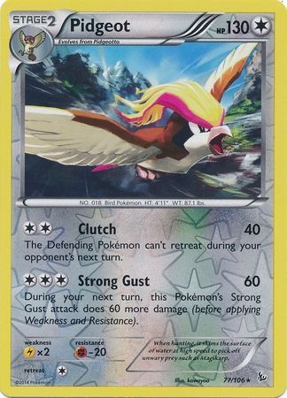 Pidgeot - 77/106 - Rare Reverse Holo