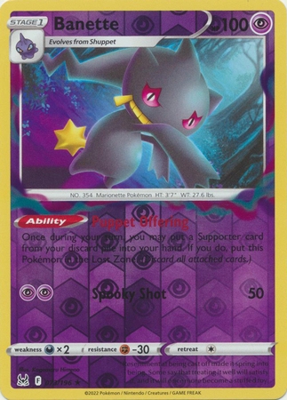 Banette - 073/196 - Rare Reverse Holo