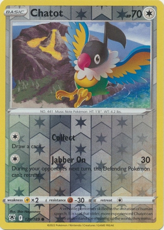 Chatot - 129/189 - Common Reverse Holo